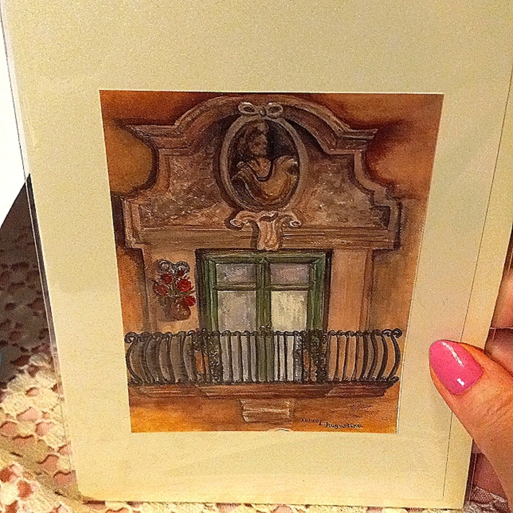 Tuscany italy window balcony print 5"x7" card
